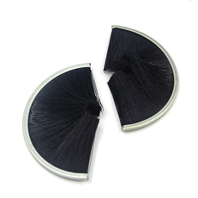 Half-Round Steel Coil Brush for spiral brush cleaning