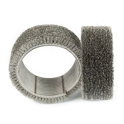 Double Steel Strip Brush Block for metal surface preparation