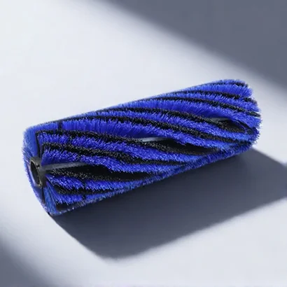 Nylon, PP, PBT Spiral Roller Brush for production line cleaning