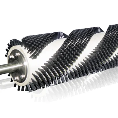 Nylon Spiral Roller Brush for production line cleaning