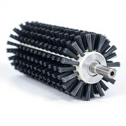 Nylon Spiral Roller Brush for production line cleaning