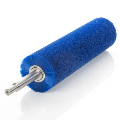 Multi-Filament Spiral Roller Brush for production line cleaning