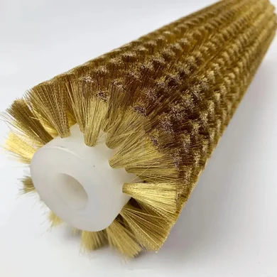 Copper Wire Industrial Roller Brush for surface polishing